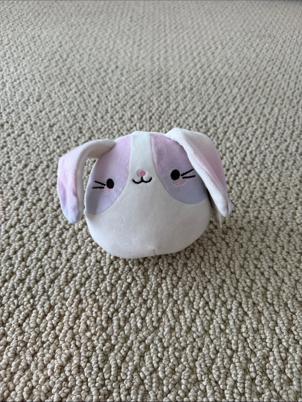 Squishmallows Pink and White Bunny Plush for Small Pets